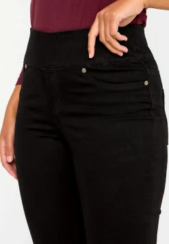 Stretchiga jeggings med hög resårmidja Elin