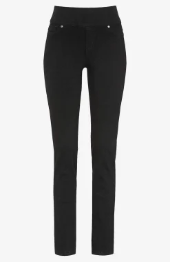 Stretchiga jeggings med hög resårmidja Elin