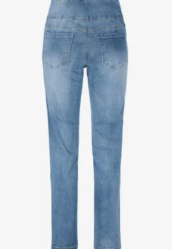 Stretchiga jeggings med hög resårmidja Elin