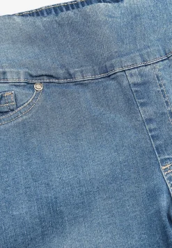 Stretchiga jeggings med hög resårmidja Elin