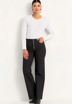 Stretchjeans med hög midja