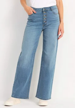 Stretchjeans med hög midja