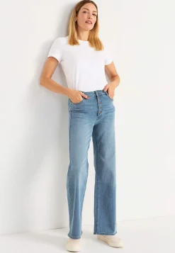 Stretchjeans med hög midja