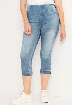 Supersköna caprijeggings i denim Elin