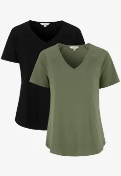 Trikåtopp med raglanärm Alex 2-pack