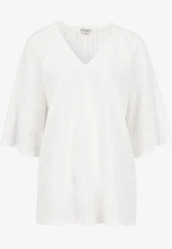 Trikåtunika med hålbroderi