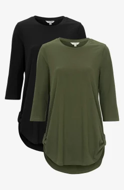 Trikåtunika med 3/4-ärm Alexia 2-pack