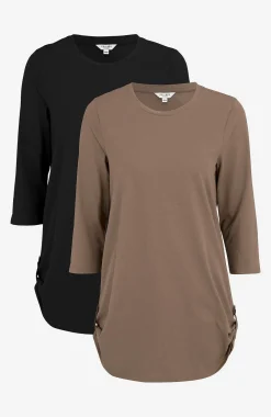 Trikåtunika med 3/4-ärm Alexia 2-pack
