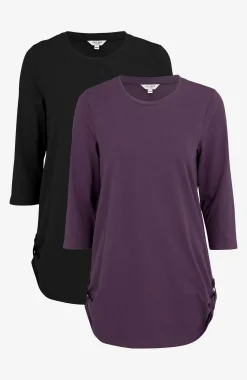Trikåtunika med 3/4-ärm Alexia 2-pack