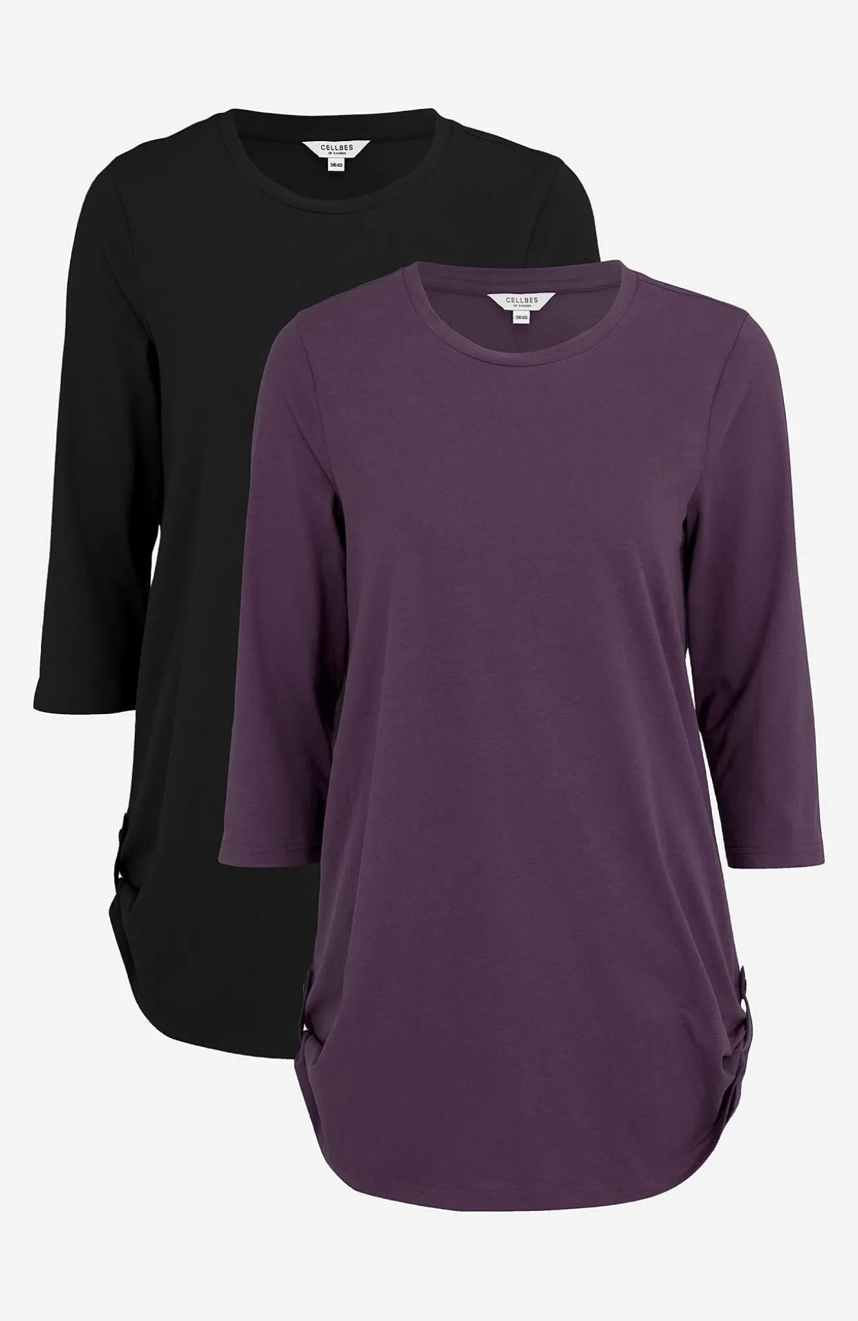 Trikåtunika med 3/4-ärm Alexia 2-pack