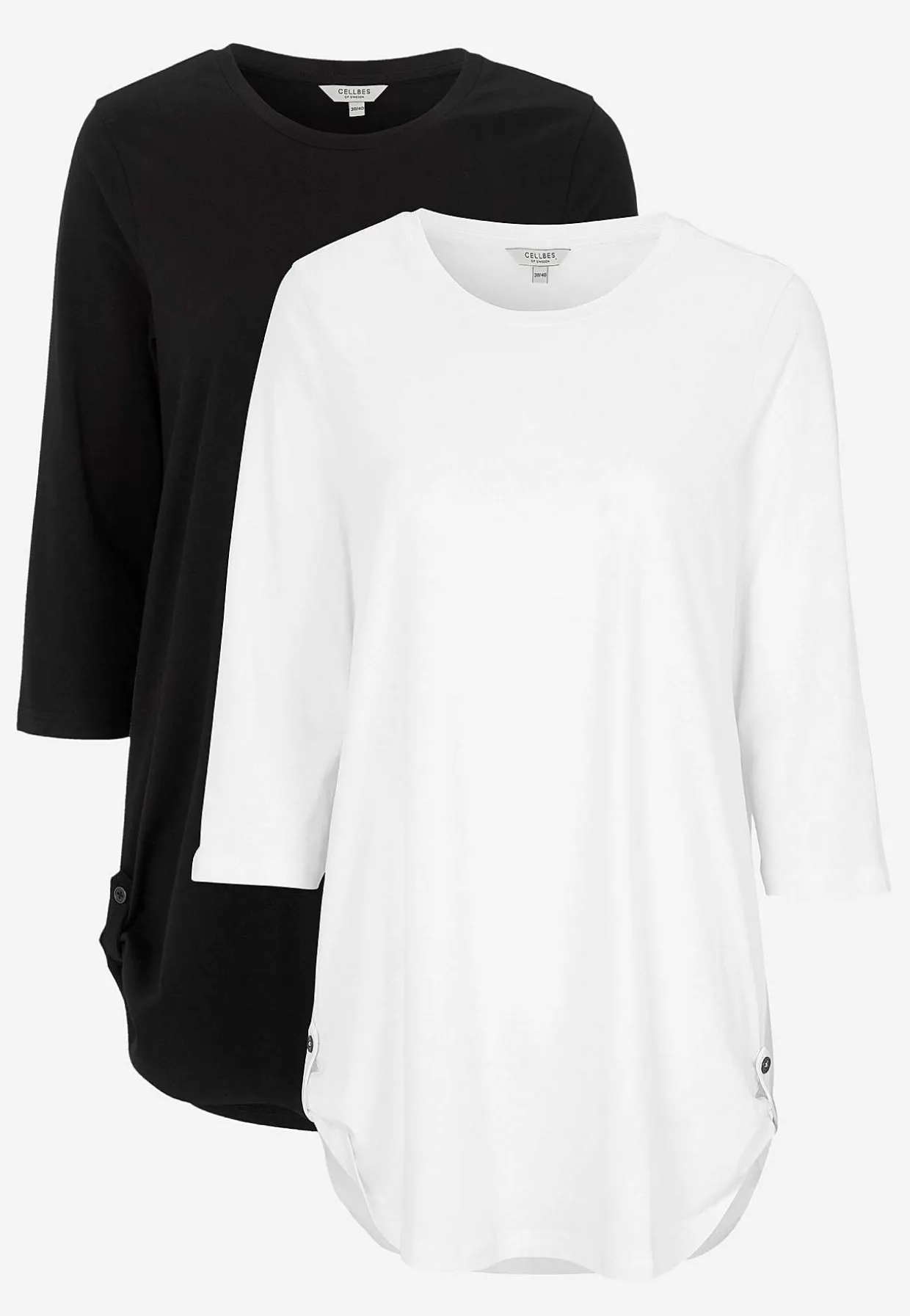 Trikåtunika med 3/4-ärm Alexia 2-pack