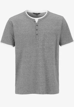 T-shirt med knappslå