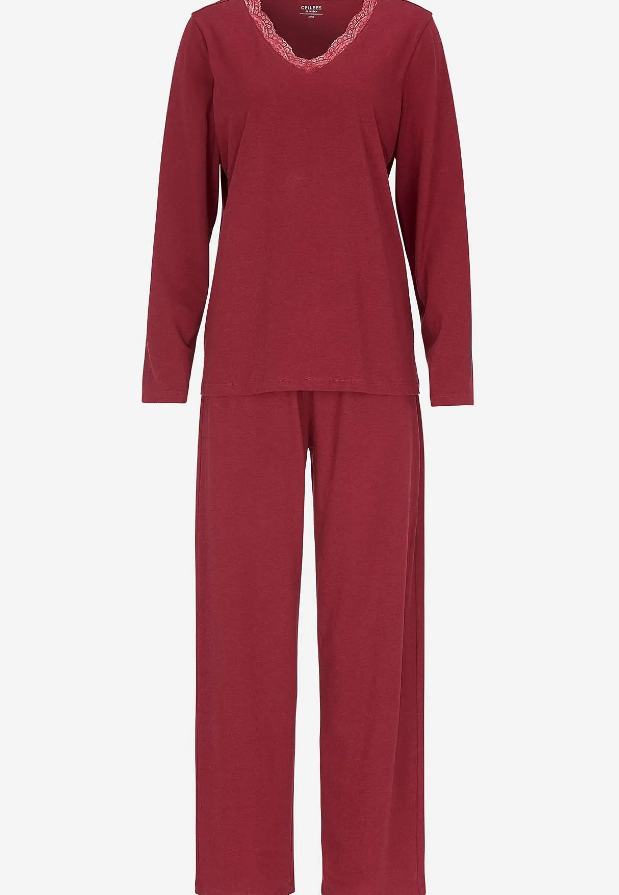 Tvådelad pyjamas med spetskant