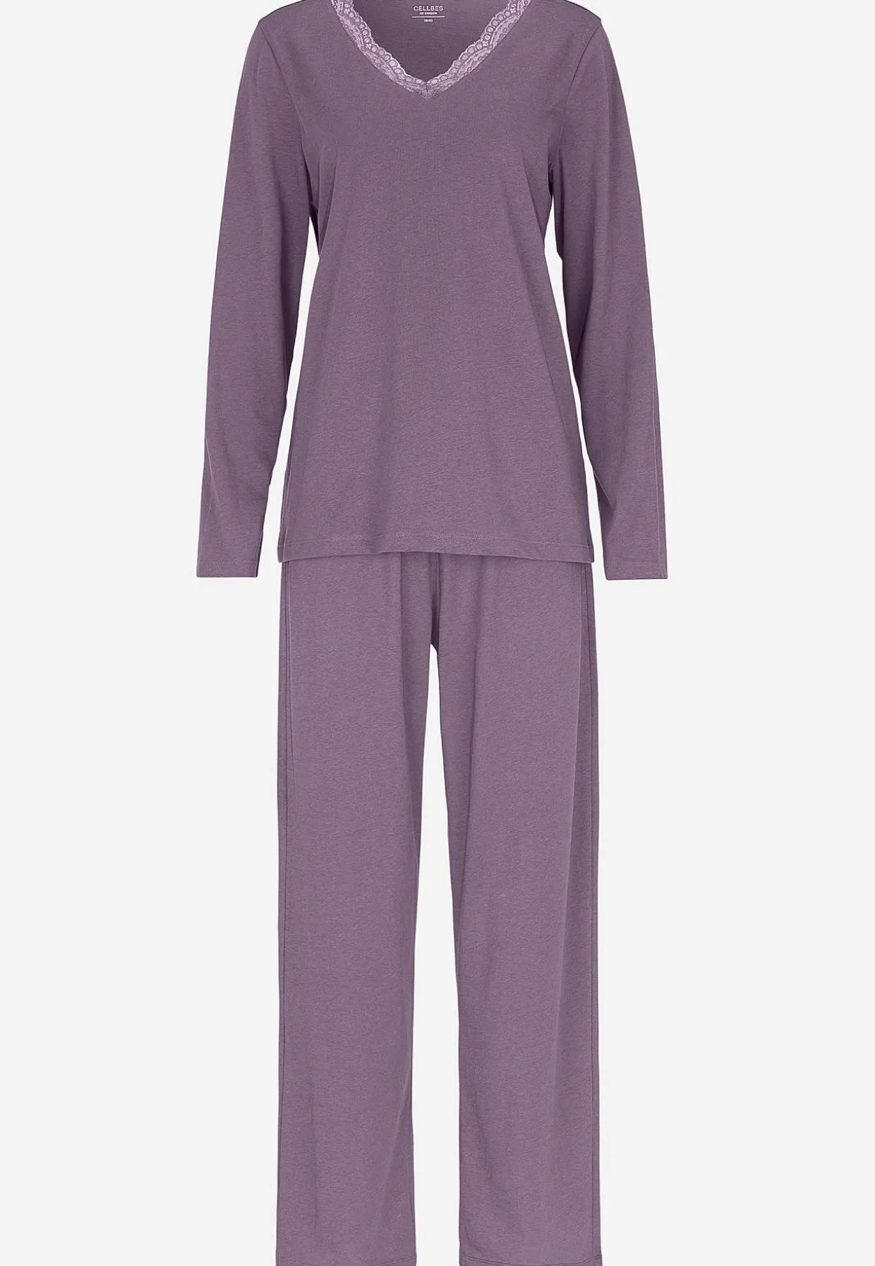 Tvådelad pyjamas med spetskant