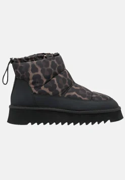 Varmfodrad vinterkänga med leopardtryck