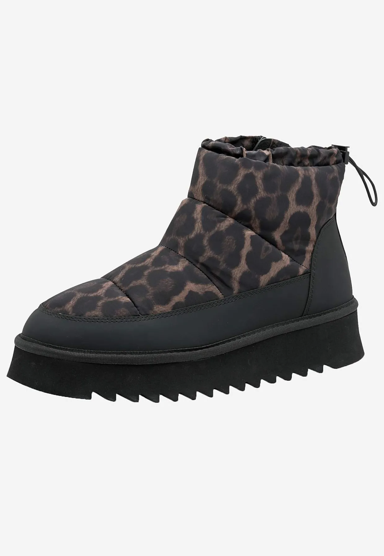 Varmfodrad vinterkänga med leopardtryck