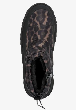 Varmfodrad vinterkänga med leopardtryck