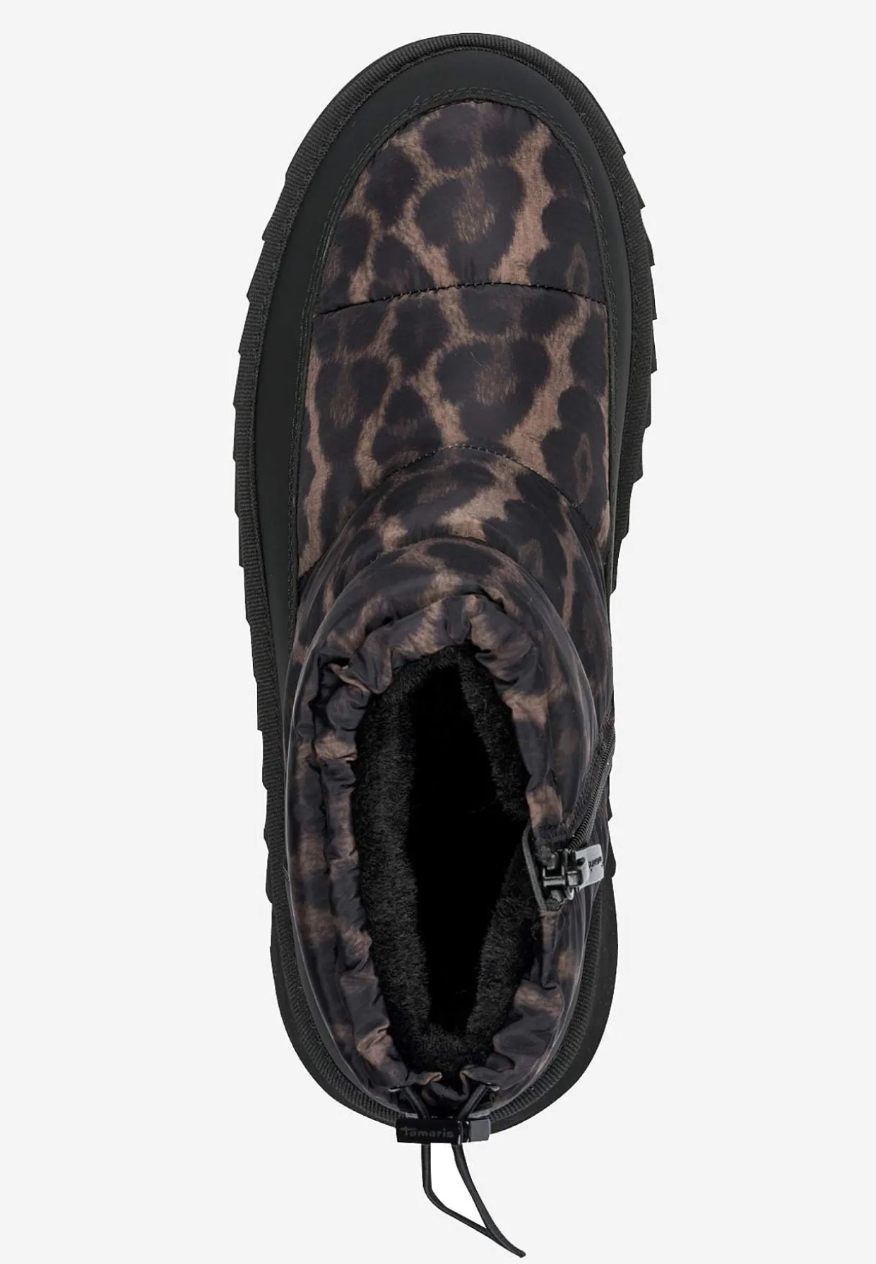 Varmfodrad vinterkänga med leopardtryck