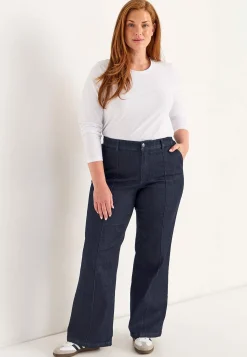 Vida jeans med sydda pressveck Mia