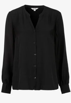 Vävd blus med knappar
