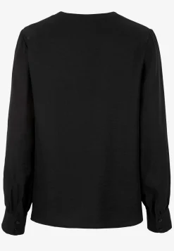Vävd blus med knappar