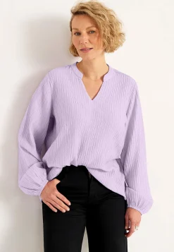 Vävd blus med struktur