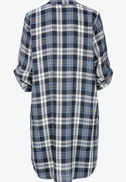 Vävd skjortklänning med fickor