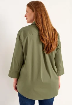Vävd tunika i poplin