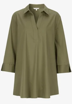 Vävd tunika i poplin